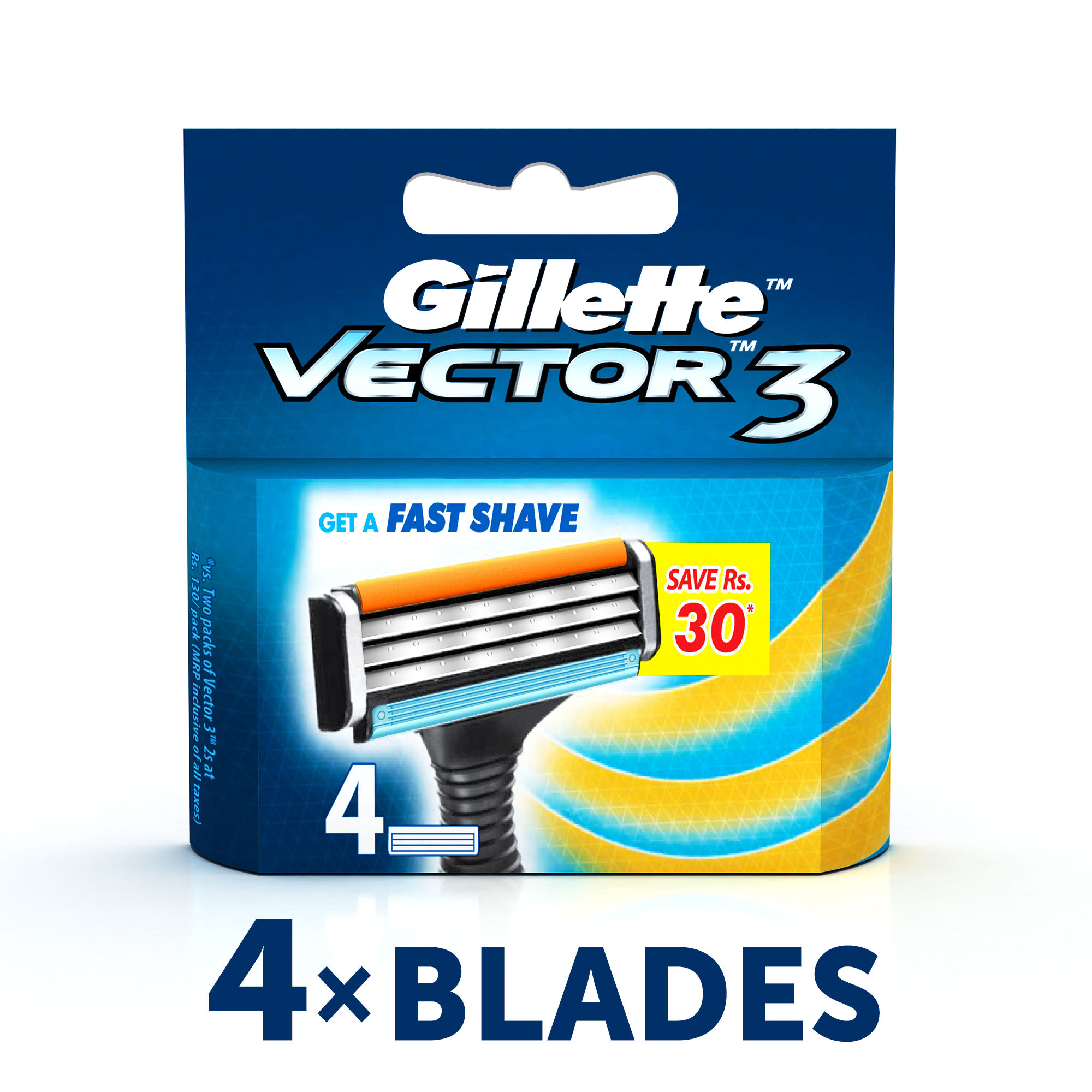 Gillette Vector 3 Blades 4 Pc